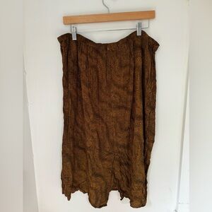 H. Brown Fall Maxi Skirt size 2x